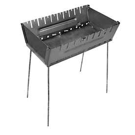 Розкладний мангал валізу 2 мм на 10 шампурів зі сталі