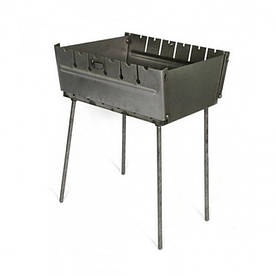 Розкладний мангал валізу 2 мм на 6 шампурів зі сталі