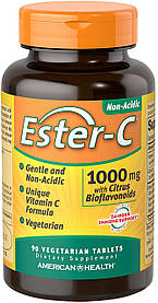 Вітамін С Естер С (Ester-C) з цитрусовими біофлавоноїдами 1000 мг American Health 90 вегетаріанських таблеток