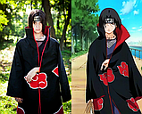 Набір Ітачі Учіхи з аніме Наруто Naruto: Плащ Акацукі + Пов'язка + Кільце | Косплей Ніндзя Акацукі Cosplay Itachi Uchiha Akatsuki, фото 2