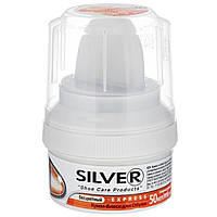 Крем-блиск для взуття SILVER 50ml безбарвний з губкою.