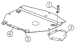 Металевий захист двигуна (картера) Audi A4 B6 (2000-2004) (V - 1,6; 2,0; 1,9 TDi (окрім 1,8 Т))