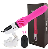 Секс машина з вібрацією і пультом, машина фалос для сексу на присоску, інтимні іграшки для жінок, фото 9