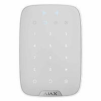 Ajax KeyPad Plus беспроводная клавиатура с поддержкой защищенных бесконтактных карт и брелоков белая