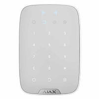 Ajax KeyPad Plus бездротова клавіатура з підтримкою захищених безконтактних карт і брелоків біла