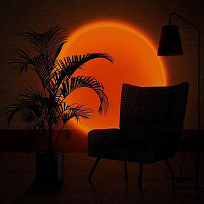 Проекційна лампа заходу сонця, померанчева  Sunset Lamp