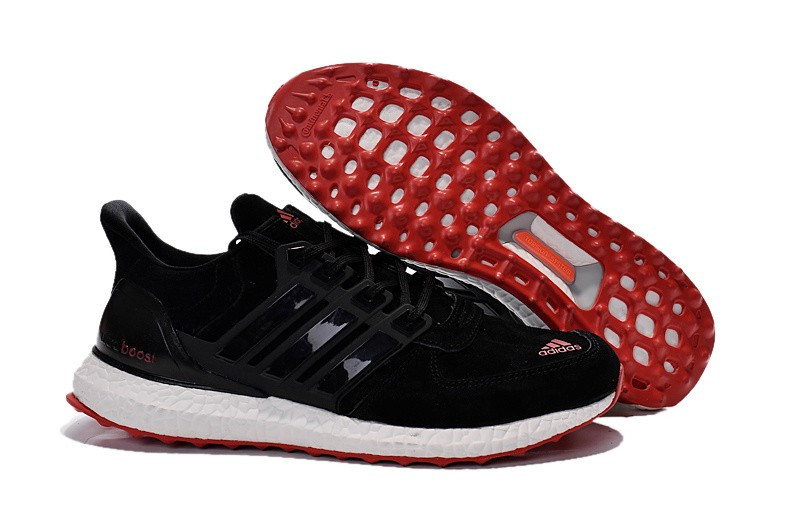 Кросівки Adidas Ultra Boost Suede Low Black/Red/White