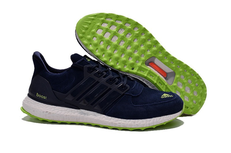 Кроссовки Adidas Ultra Boost Suede Low Men Blue/Green/White