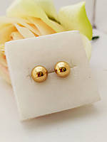 Золоті сережки пусети без вставок