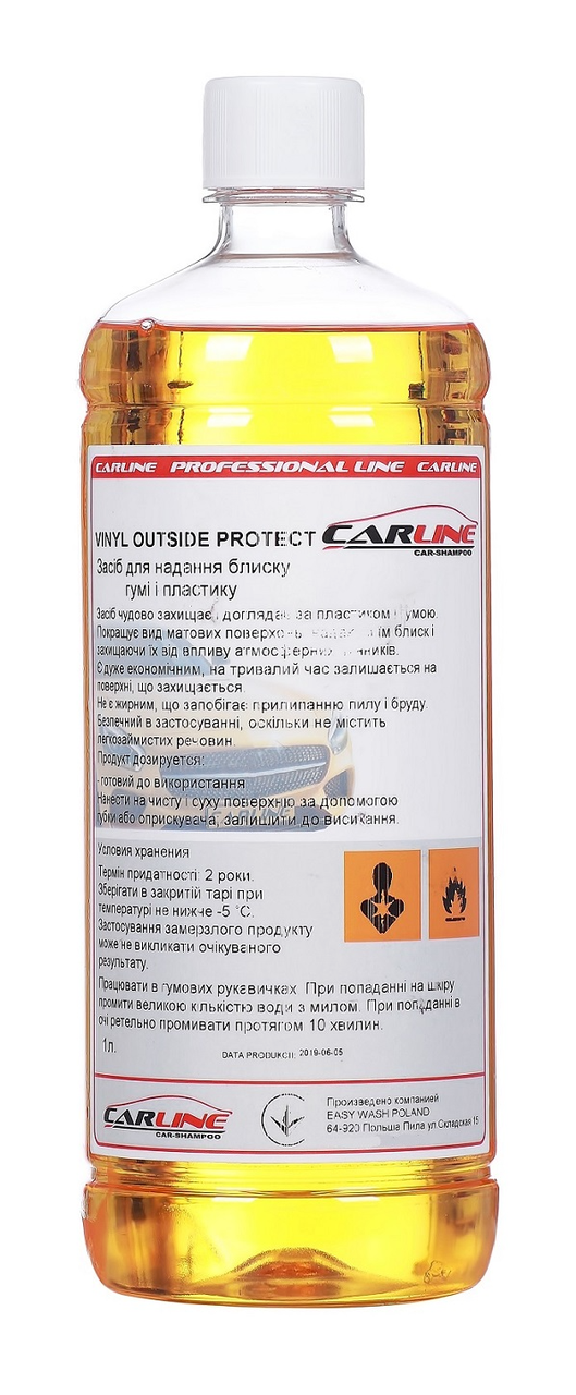 Засіб для чорніння пластику та гуми Carline Vinyl Outside Protect 1л