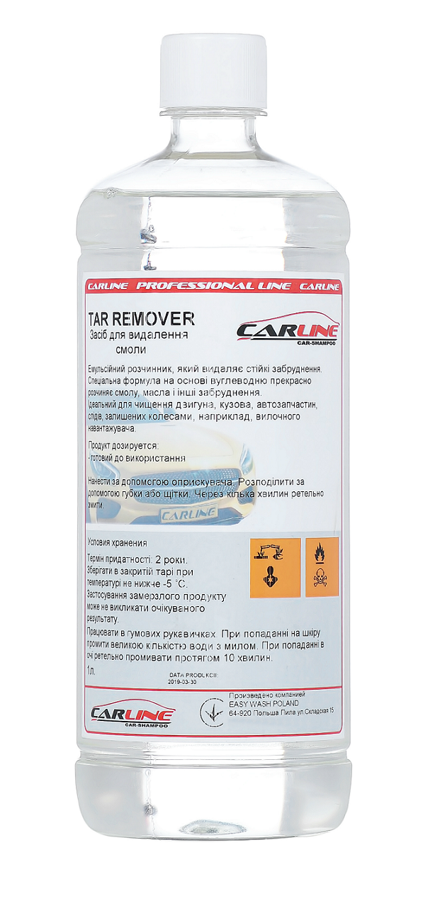 Засіб для видалення бітуму та масляних плям CARLINE TAR REMOVER 1л антибітум