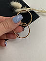 Сережки кільця 3см позолота xuping, жіночі круглі сережки медсплав колір золото, фото 3