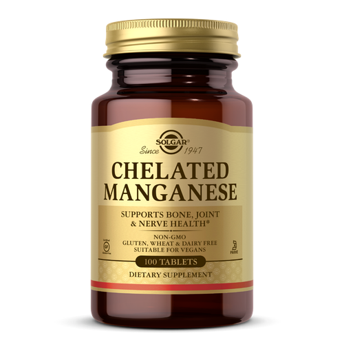 Хелатний марганець Chelated Manganese Solgar, 100 таблеток