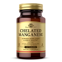 Хелатный марганец, Chelated Manganese Solgar, 100 таблеток