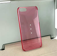 Чохол для iPhone 5c накладка Diamonds пластиковий рожевий