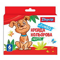 Крейда кольорова YES Zoo Land JUMBO 6 шт