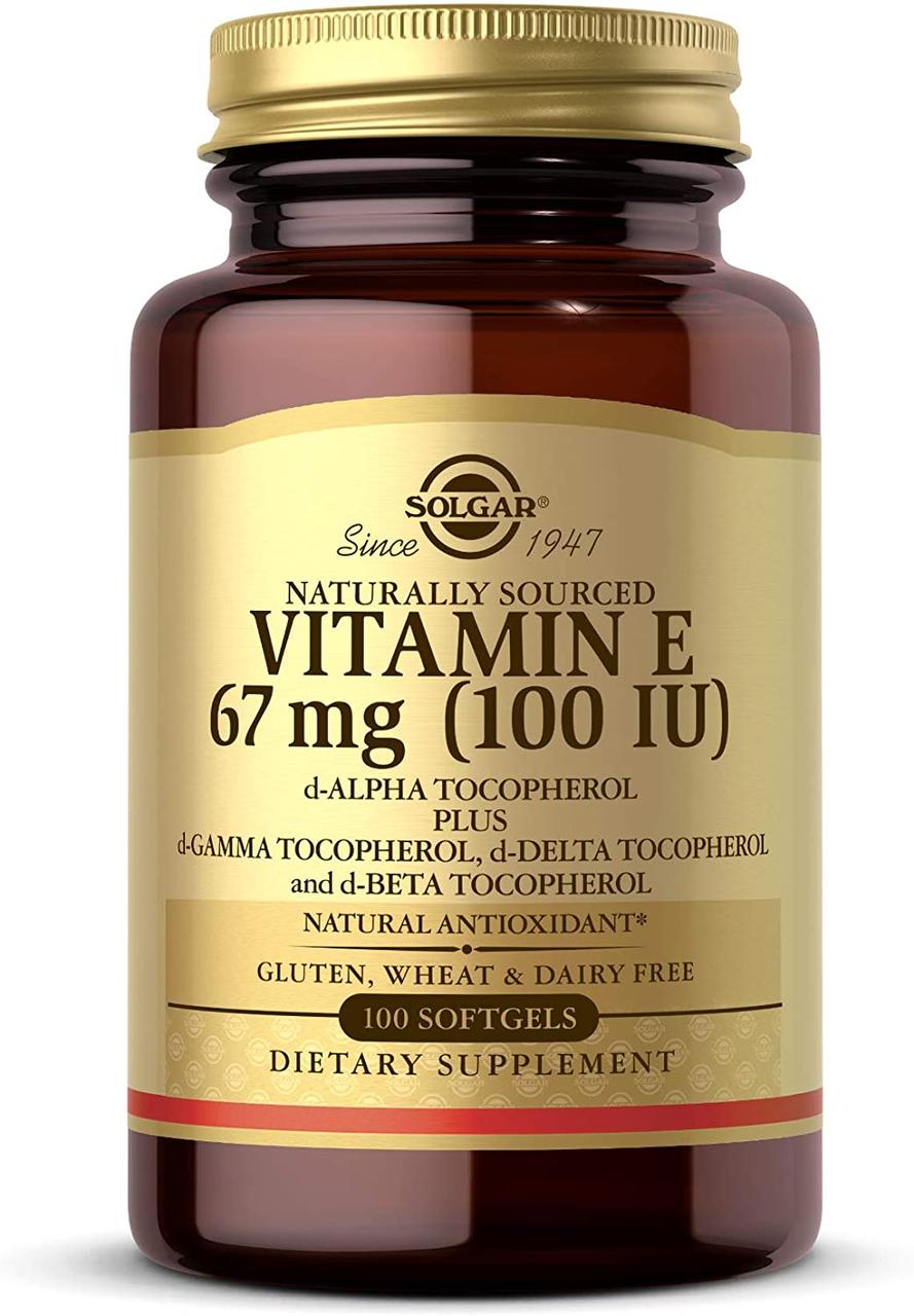 Витамин Е (Vitamin E) 67 мг (100 МЕ) Solgar 100 м'яких таблеток