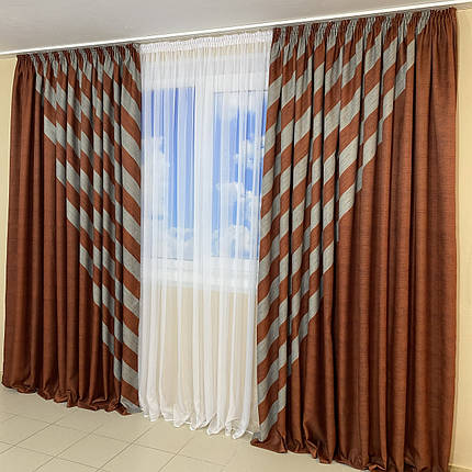 Комплект готових штор Панно Теракот, фото 2