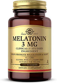 Мелатонін (Melatonin) Solgar, 3 мг 120 таблеток