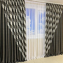 Комплект готових штор Панно Графіт, фото 4