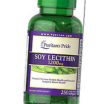Соєвий лецитин Puritan's Pride Soy Lecithin 1200 mg 250 гел капс, фото 4