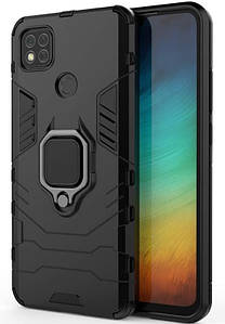 Ударостійкий чохол Transformer Ring для Xiaomi Redmi 9C/10A (Чорний)