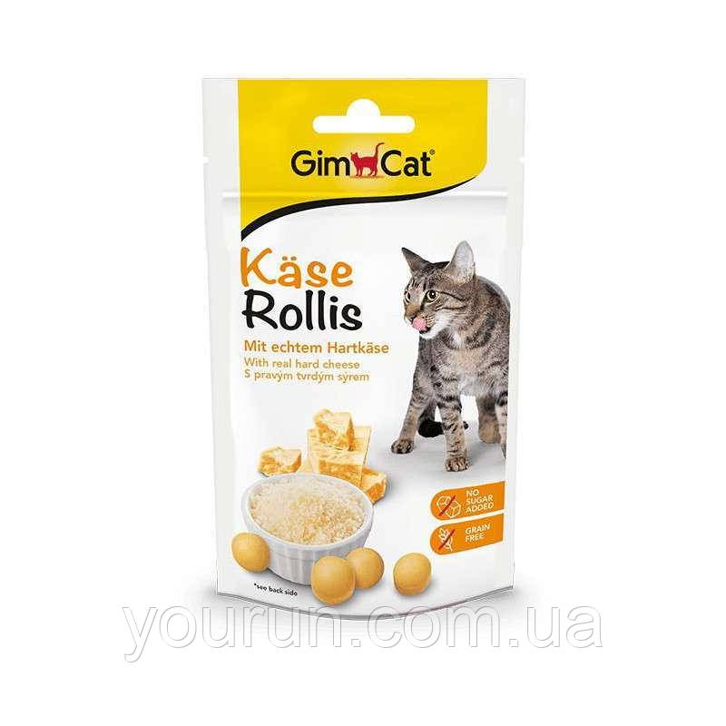 GimCat (ДжимКэт) Kase-Rollis - Загальнозміцнюючий комплекс для котів з сиром 80 таб, фото 1