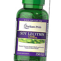 Соєвий лецитин Puritan's Pride Soy Lecithin 1200 mg 250 гел капсули