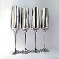 Набор бокалов 4 шт для шампанского Rona Charisma 6044 190 мл хром