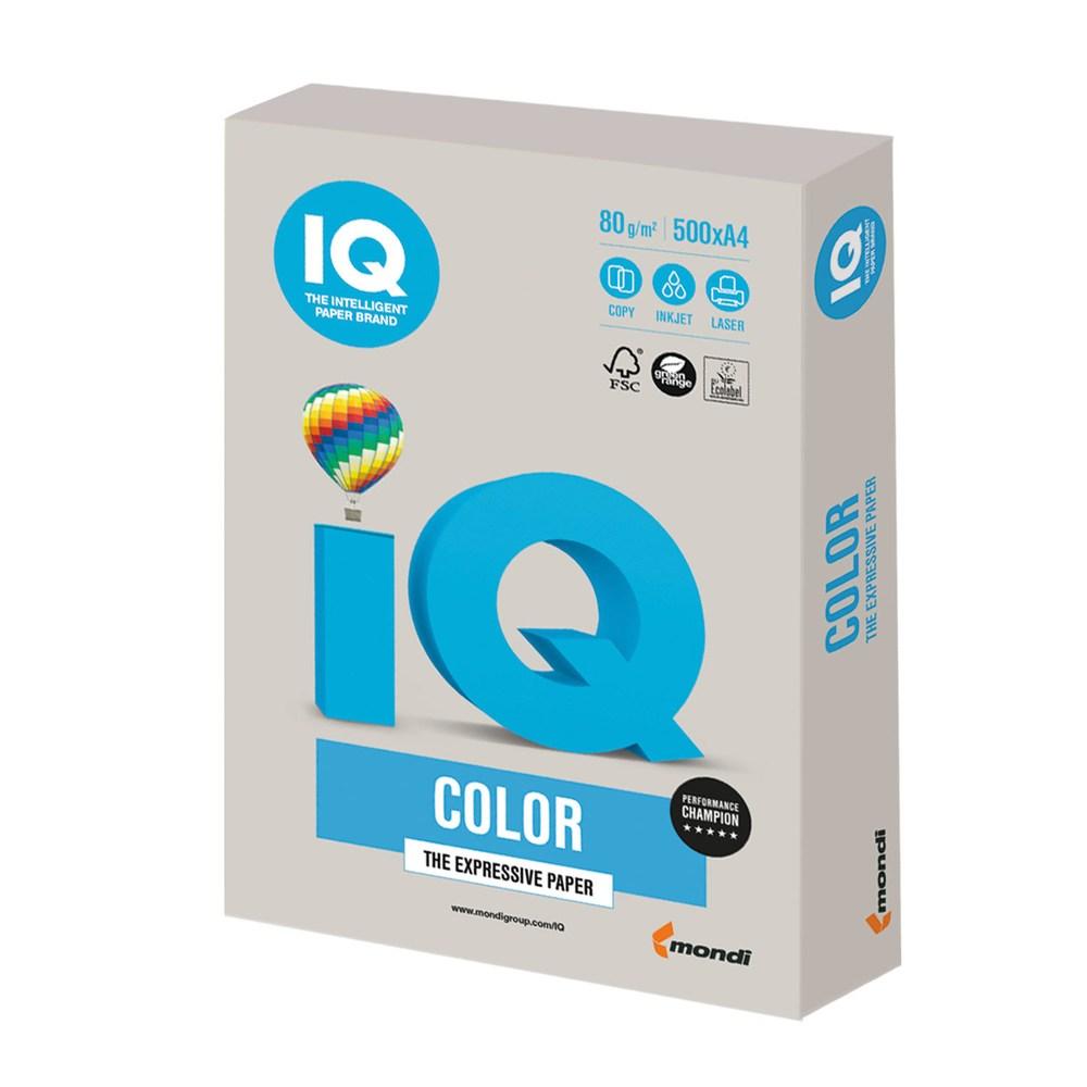 Папір кольоровий А4 IQ Color 80 г/м2 GR21 середній сірий 500 арк