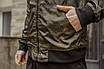 Чоловіча куртка бомбер камуфляжний з манжетами весна осінь Розміри: S, М, L, ХL, XXL, фото 9