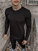 Чоловічий лонгслів чорний футболка з довгим рукавом Brand Pulse Розміри: S, M, L, XL, XXL, фото 6