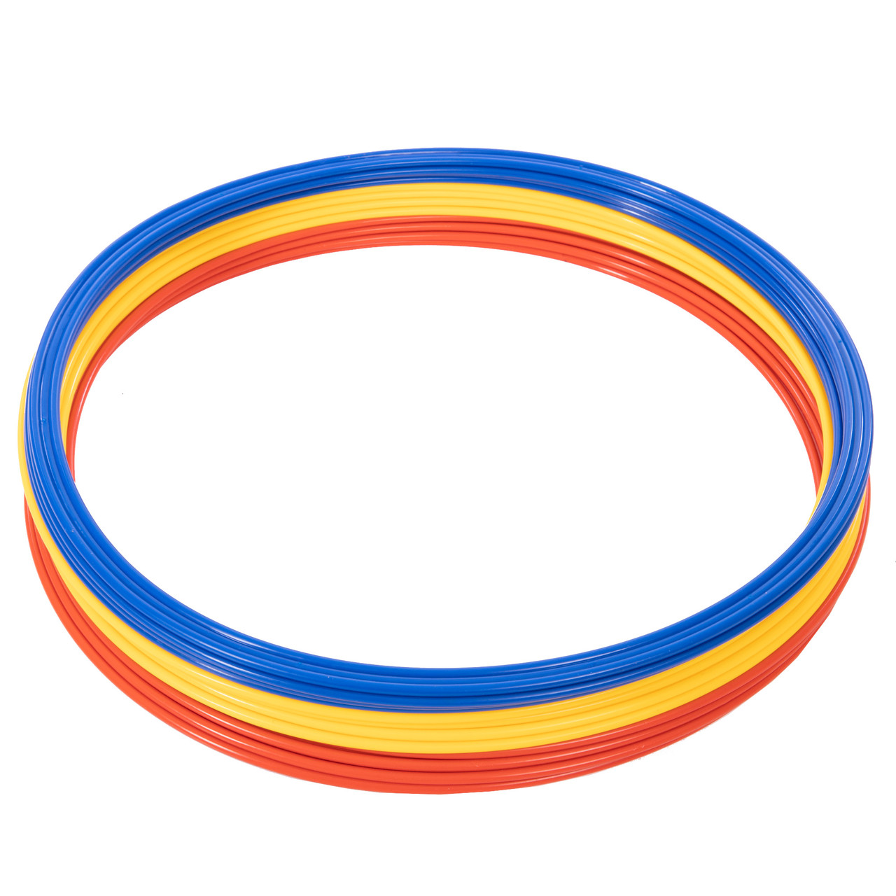 Кільця тренувальні C-4602-60 (пластик, d-60см, в комплекті 12шт.червоний, жовтий, синій, помаранчевий), фото 1