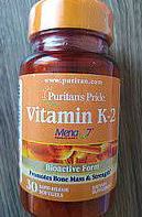 Вітамін К2 Puritan's Pride Vitamin K-2 50 mcg (MenaQ7) 30 капсули