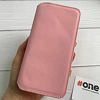 Чехол книга для iPhone 7 Plus кожаный с карманом чехол книжка на телефон айфон 7 плюс розовая THR