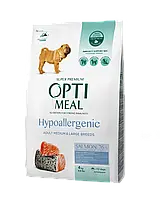 Optimeal (Оптиміл) сухий гіпоалергенний корм для собак середніх і великих порід с лососем 4 КГ