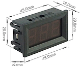 Вольтметр змінної напруги 75~300 В корпусі ЗЕЛЕНИЙ, фото 5