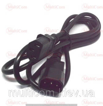 05-03-101. Шнур живлення монітор-системний блок 3х0,75мм², ССА, чорний, 1,5м, фото 1