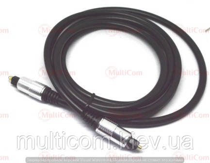 05-04-042. Шнур оптичний (toslink plug - toslink plug), метал, діам.-5мм, 3м, фото 1