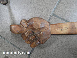 Сувенірна дерев'яна середня ложка "Дуля" 50 см х 10 см. Декор