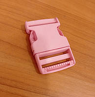 Карабін фастекс пластм під тасьму шир 3,8 см рожевий