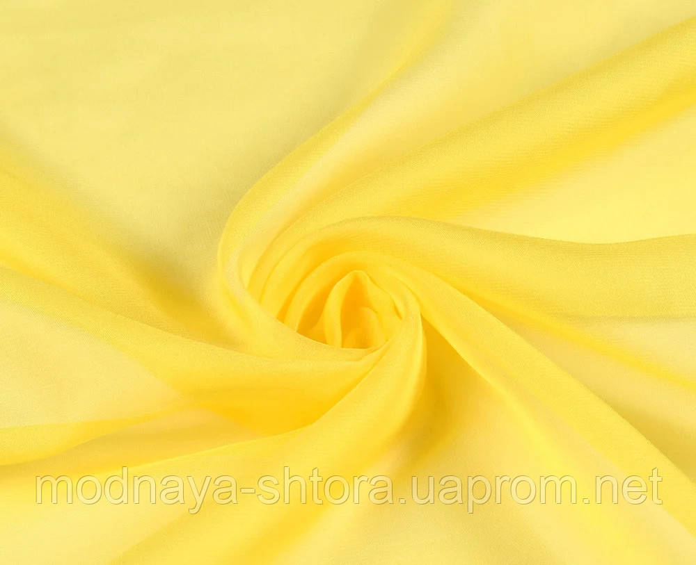 Шифон (вуаль) однотонний жовтий