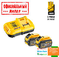 Зарядное устройство DeWALT DCB118X2 + 2 аккумулятора DCB547 (54 В, XR Li-Ion, 9 Ач) YLP