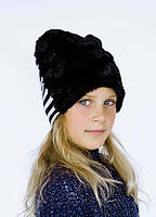Зимняя стильная шапка для девочки DH, размер 52 см