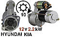 Стартер KIA Sorento, CARNIVAL 2.5CRDi, HYUNDAI H-1, Porter, Starex, Satellite 2.5 TD, фото 3