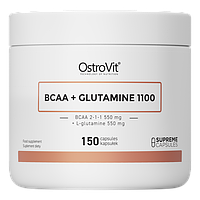 Амінокислоти OstroVit - BCAA + Glutamine 1100 (150 капсул)