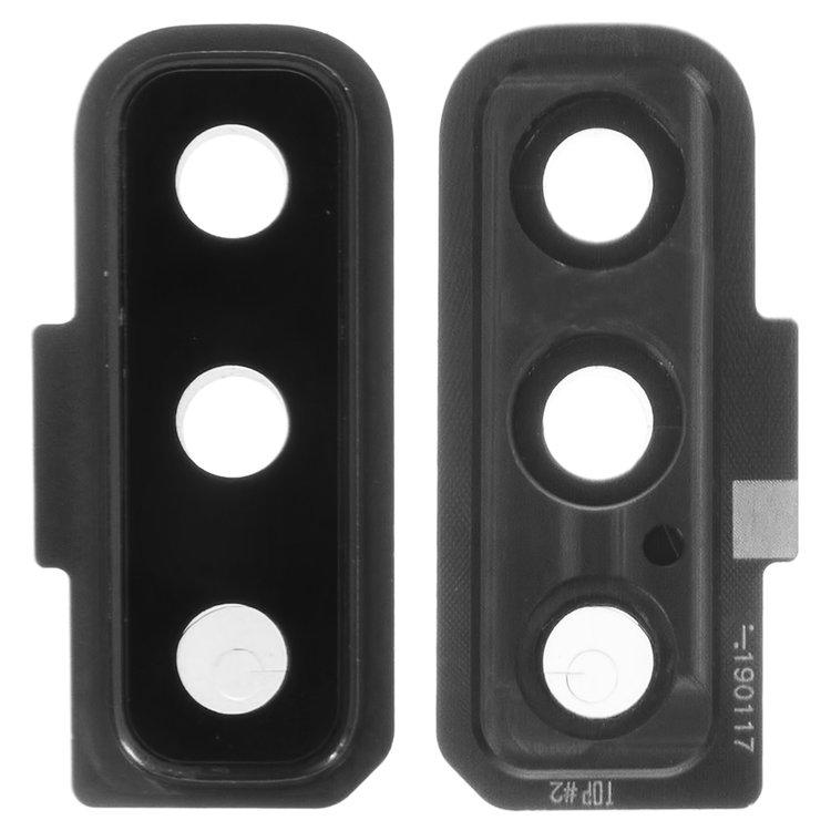 Скло камери для Samsung A750 Galaxy A7 2018 + рамка черная (Чорний), фото 1