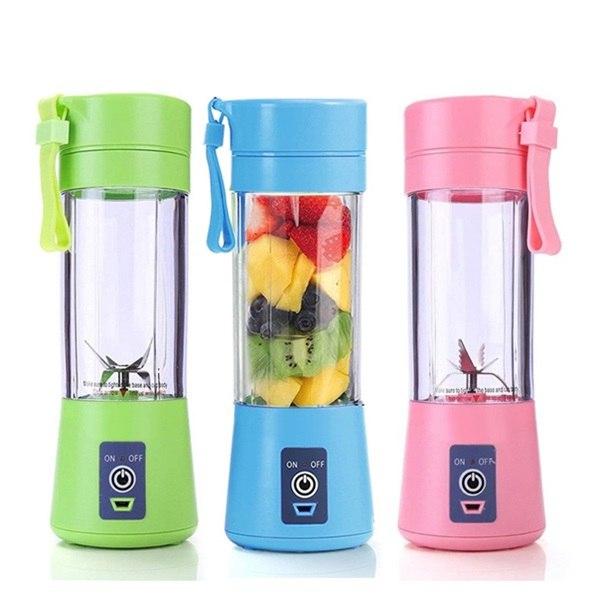 Портативний фітнес блендер USB Smart Juice Cup Fruits 4 ножі blue