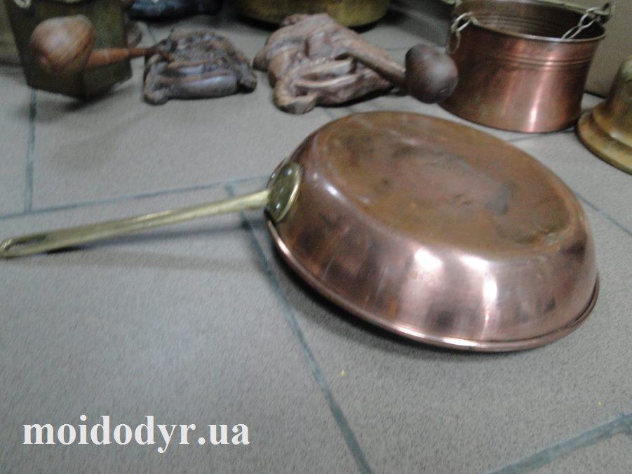 Мідна сковорода Culinox з латунною ручкою. Вінтаж