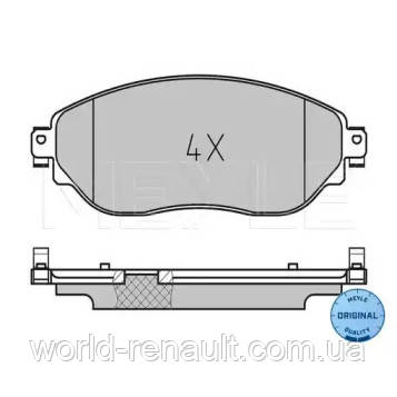 MEYLE 025 220 8718 — передні гальмівні колодки на Рено Трафік III R9M 1.6dci з 2014г.